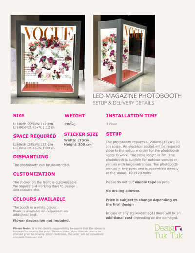 Magazine Photobooth (LED LIGHT)
