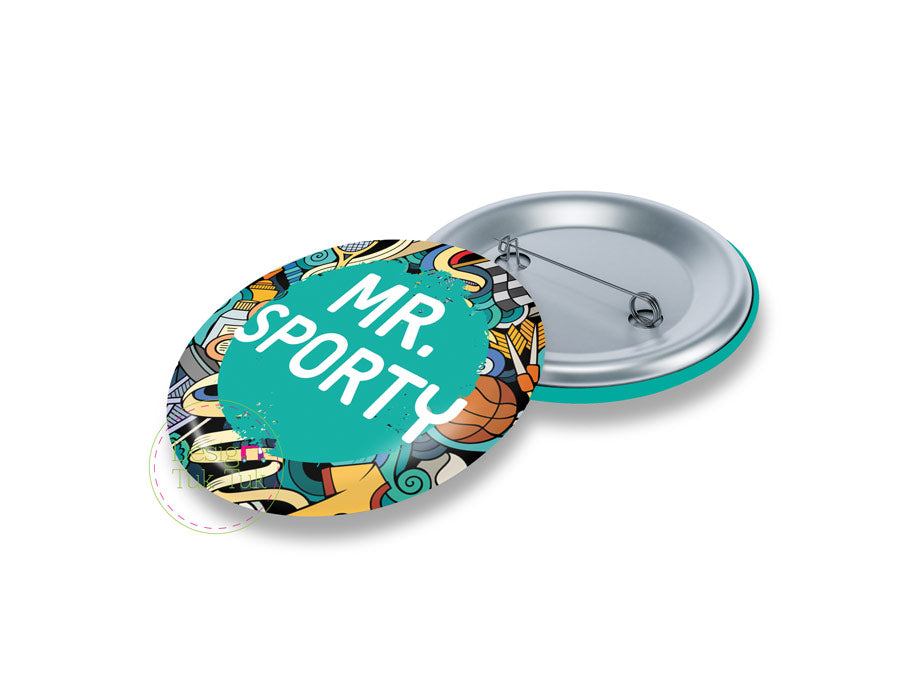 Mr.Sporty Pin Badge