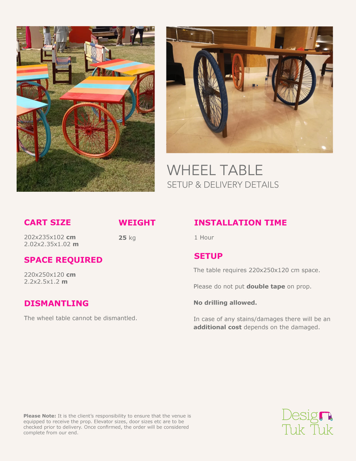 Wheel Table Kit Wheel table – designtuktuk